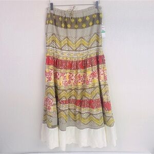 O’ Neill Keep Santa Cruz In Navajo Sky Print Maxi Skirt Size L